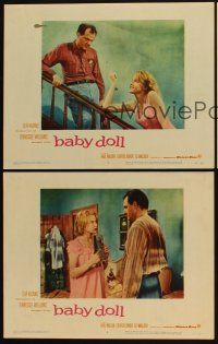 6w550 BABY DOLL 3 LCs '57 Elia Kazan, images of sexy troubled teen Carroll Baker, Karl Malden!