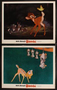 6w038 BAMBI 8 LCs R66 Walt Disney cartoon deer classic, great images!
