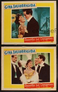 6w551 BEAUTIFUL BUT DANGEROUS 3 LCs '57 great images of super sexy Gina Lollobrigida!