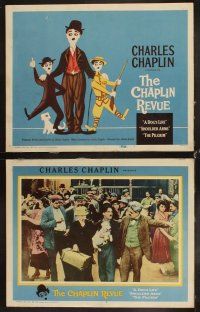 6w071 CHAPLIN REVUE 8 LCs '59 Dog's Life, Shoulder Arms, & The Pilgrim, Kouper art of Charlie!