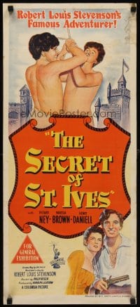 6y518 SECRET OF ST. IVES Aust daybill '49 Robert Louis Stevenson, Richard Ney, Vanessa Brown!