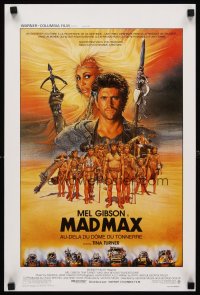 6y746 MAD MAX BEYOND THUNDERDOME Belgian '85 art of Mel Gibson & Tina Turner by Richard Amsel!