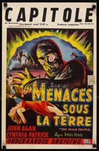 6y754 MOLE PEOPLE Belgian '56 from a lost age, horror crawls from the depths of the Earth!