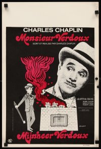 6y755 MONSIEUR VERDOUX Belgian R70s Kouper art of Charlie Chaplin as gentleman Bluebeard!