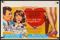 6y777 SEX & THE SINGLE GIRL Belgian '65 great art of Henry Fonda, Tony Curtis & sexy Natalie Wood!