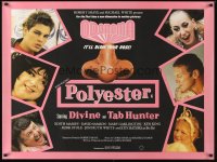 6y199 POLYESTER British quad '81 John Waters, wacky image of Divine & cast, filmed in Odorama!