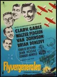 6y575 COMMAND DECISION Danish '50 Clark Gable, Walter Pidgeon, Van Johnson, Gaston art!