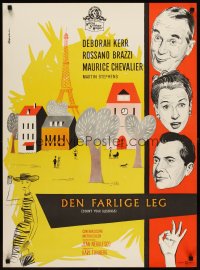 6y577 COUNT YOUR BLESSINGS Danish '61 Axel Holm art of Kerr, Rossano Brazzi & Maurice Chevalier!