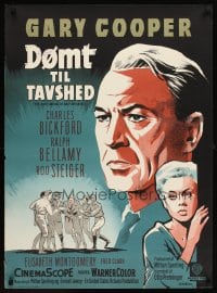 6y578 COURT-MARTIAL OF BILLY MITCHELL Danish '58 c/u of Gary Cooper, directed by Otto Preminger!