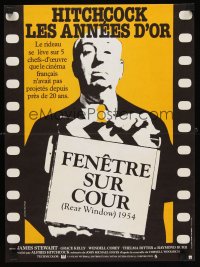 6y244 REAR WINDOW French 15x21 R83 cool image of director Alfred Hitchcock!