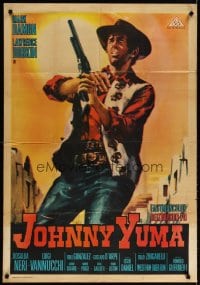 6y360 JOHNNY YUMA Italian 1sh '67 Mark Damon, Italian, blood curdling western adventure!