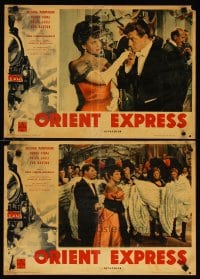 6y384 ORIENT EXPRESS set of 3 Italian 13x18 pbustas '54 pretty Eva Bartok & Curt Jurgens!