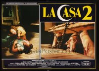 6y392 EVIL DEAD 2 Italian photobusta '87 Sam Raimi, Bruce Campbell is Ash, Dead By Dawn!