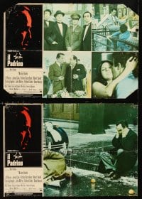 6y398 GODFATHER set of 8 Italian photobustas '72 Coppola directed classic, Marlon Brando, Al Pacino
