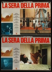 6y422 OPENING NIGHT set of 3 Italian photobustas '78 John Cassavetes, Gena Rowlands, Ben Gazzara!