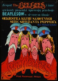 6y274 SGT. PEPPER'S LONELY HEARTS CLUB BAND Polish 26x38 '79 Burns, the Beatles, Pagowski art!