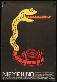 6y275 SILENT MOVIE Polish 23x33 '77 Marty Feldman, Dom DeLuise, art of wacky snake by Flisak!