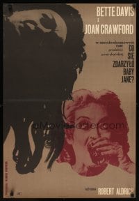 6y277 WHAT EVER HAPPENED TO BABY JANE? Polish 23x33 '65 Zamecznik art of scariest Bette Davis!