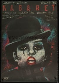 6y293 CABARET Polish 27x38 R88 Pagowski art of Liza Minnelli in Nazi Germany, Fosse!