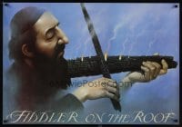 6y300 FIDDLER ON THE ROOF Polish commercial poster '71 cool different artwork by Walkuski!