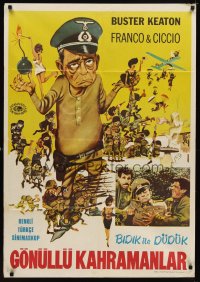 6y106 WAR ITALIAN STYLE Turkish '66 Due Marines e un Generale, art of Buster Keaton as Nazi!