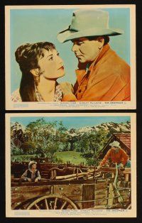 6z271 SHEEPMAN 2 color English FOH LCs '58 great images of cowboy Glenn Ford & Shirley MacLaine!