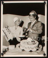 6z866 BACHELOR IN PARADISE 3 8x10 stills '61 Bob Hope, Lana Turner, great birthday cake candid!