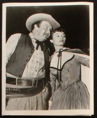 6z364 FRONTIER 13 TV 8x10 stills '55 Gloria Talbott, Joan Vohs, cowboy western series!