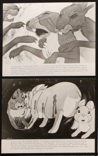 6z613 WATERSHIP DOWN 8 8x10 stills '78 based on Richard Adams' best seller, cartoon rabbits!