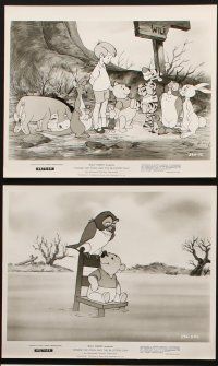 6z685 WINNIE THE POOH & THE BLUSTERY DAY 7 8x10 stills '69 great cartoon & some live action images!
