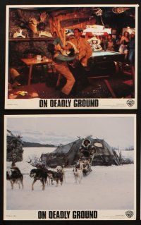 6z189 ON DEADLY GROUND 7 color 8x10 stills '94 star/director Steven Seagal, Michael Caine, Joan Chen