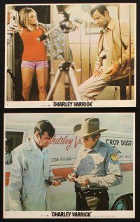 6z014 CHARLEY VARRICK 10 8x10 mini LCs '73 Walter Matthau, Joe Don Baker, Don Siegel crime classic!