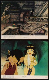 6z253 WIZARDS 4 8x10 mini LCs '77 Ralph Bakshi directed animation, cool fantasy artwork images!