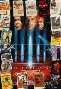 7a004 LOT OF 99 FOLDED ONE-SHEETS '50 - '05 Fifth Element, Batman Forever & a variety of images!