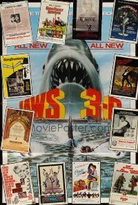 7a011 LOT OF 81 FOLDED ONE-SHEETS '65 - '90 Jaws 3-D, North Dallas Forty, Roxanne & many more!