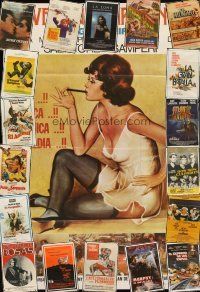 7a059 LOT OF 47 FOLDED ARGENTINEAN POSTERS '50s-80s great images from a variety of movies!