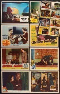 7a096 LOT OF 16 LOBBY CARDS '40s-90s great images from crime & film noir movies!