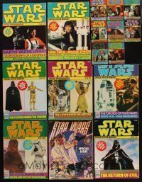 7a132 LOT OF 17 ENGLISH STAR WARS OFFICIAL POSTER MONTHLY MAGAZINES '70s cool images!