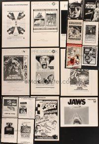 7a243 LOT OF 19 UNCUT HORROR PRESSBOOKS '55-84 Jaws, THX 1138, Gigantis The Fire Monster & more!