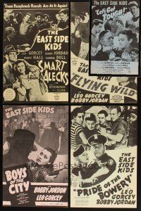 7a244 LOT OF 10 UNCUT EAST SIDE KIDS 1950s RE-RELEASE PRESSBOOKS R50s great images!