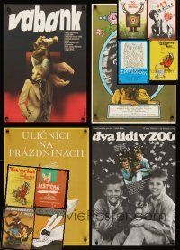 7a259 LOT OF 12 UNFOLDED AND FORMERLY FOLDED CZECH POSTERS WITH ANIMAL IMAGES '80s cool artwork!