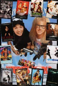 7a363 LOT OF 13 UNFOLDED DOUBLE-SIDED ONE-SHEETS '87-05 Wayne's World, House of Wax +more!