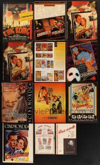 7a138 LOT OF 11 CINEMONDE DEALER CATALOGS '80s-90s filled with color poster images!