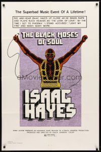 7b054 BLACK MOSES OF SOUL 1sh '73 Isaac Hayes, the superbad music event of a lifetime!