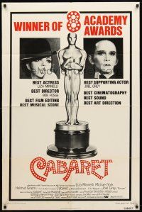 7b088 CABARET awards 1sh '72 singing & dancing Liza Minnelli in Nazi Germany, directed by Fosse!