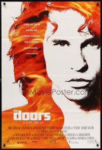 7b161 DOORS DS 1sh '90 cool image of Val Kilmer as Jim Morrison, directed by Oliver Stone!