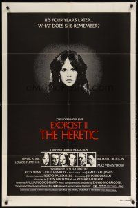 7b199 EXORCIST II: THE HERETIC 1sh '77 Linda Blair, John Boorman's sequel to Friedkin's movie!