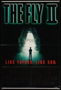 7b231 FLY II 1sh '89 Eric Stoltz, Daphne Zuniga, like father, like son, horror sequel, Mahon art