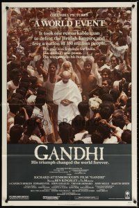 7b254 GANDHI 1sh '82 Ben Kingsley as The Mahatma, directed by Richard Attenborough!