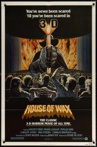 7b352 HOUSE OF WAX 1sh R81 Vincent Price, Charles Bronson, monster & sexy girl!